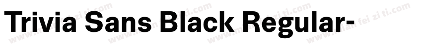 Trivia Sans Black Regular字体转换